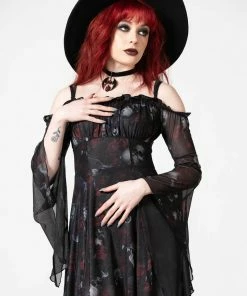 Killstar Mystic Meadows Mesh Maxi Dress