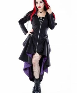 Necessary Evil Purple Lined Selene Coat