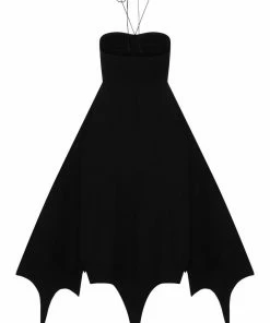 Necessary Evil Camazotz Bats Wing Effect Maxi Dress Ladies