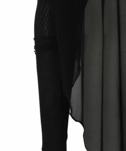 Necessary Evil Freya Draped Mesh Tunic Top