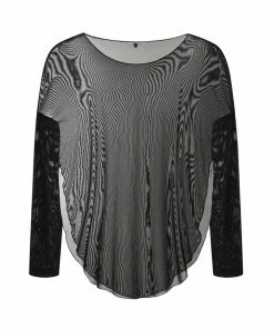 Necessary Evil Freya Draped Mesh Tunic Top