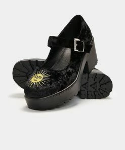 Koi Footwear Koi Della Black Velvet Mary Janes Ladies