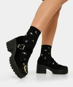 Koi Footwear Koi Della Black Velvet Mary Janes Ladies