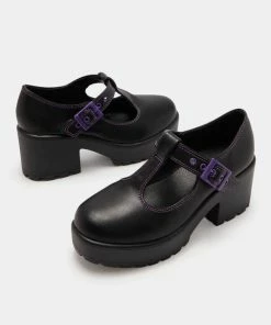 Koi Footwear Ladies Koi Tozo Purple Stitch Mary Janes