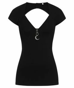Ladies Necessary Evil Luna Cap Sleeve Top