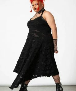 Killstar Nightwire Halter Dress Ladies