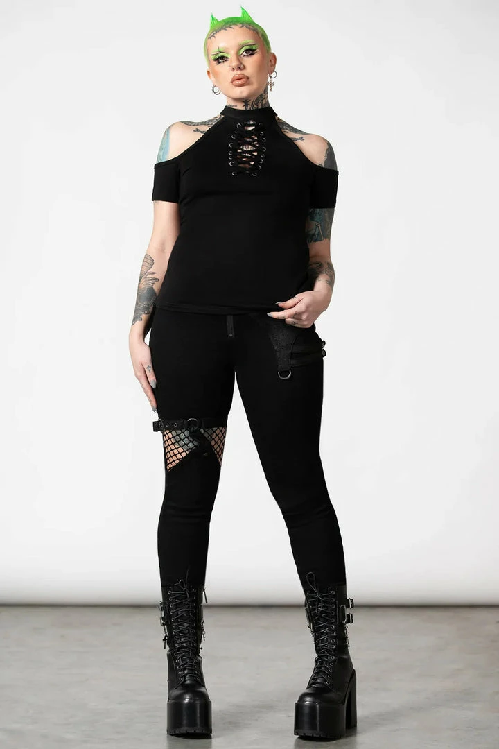 Killstar No Secrets Cap Sleeve Top 3 Killstar No Secrets Cap Sleeve Top