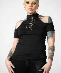 Killstar No Secrets Cap Sleeve Top