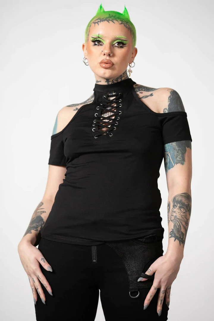 Killstar No Secrets Cap Sleeve Top 4 Killstar No Secrets Cap Sleeve Top