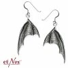 Accessories Et Nox Silver Bat Wing Earrings