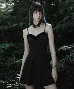 Ladies Punk Rave Iona Mini Dress Black