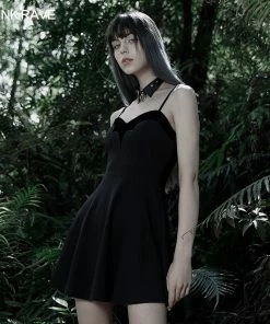 Ladies Punk Rave Iona Mini Dress Black