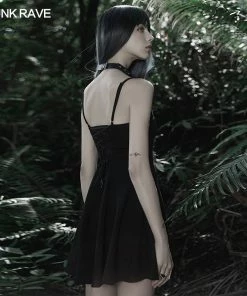 Ladies Punk Rave Iona Mini Dress Black