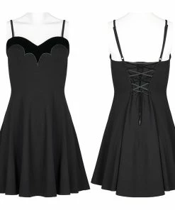 Ladies Punk Rave Iona Mini Dress Black