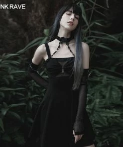 Punk Rave Noche Sleeves With Choker - Fishnet Accessories