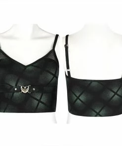 Punk Rave Beating Heart Crop Top - Green New Arrivals