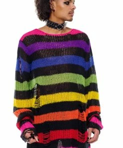 Killstar Over The Rainbow Knit Sweater Ladies