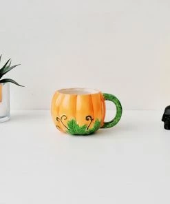 Weird & Wonderful Ceramics Orange Pumpkin Mug
