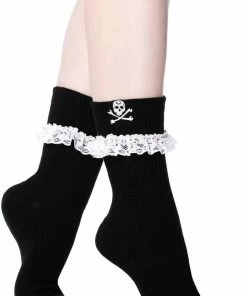 Ladies Killstar Poisoned Mind Ruffle Socks