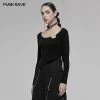 Ladies Punk Rave Ace Asymmetric Top
