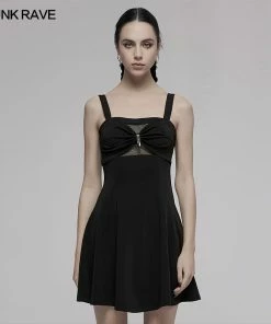 Ladies Punk Rave Amore Dress - Black