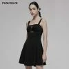 Ladies Punk Rave Amore Dress - Black