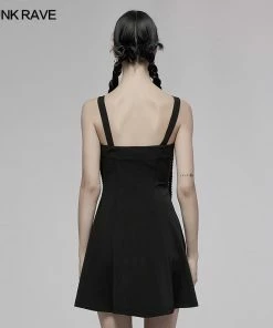 Ladies Punk Rave Amore Dress - Black