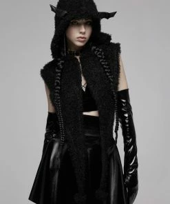 Punk Rave Batty Hooded Capelet - Black 19 Punk Rave Batty Hooded Capelet - Black