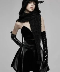 Punk Rave Batty Hooded Capelet - Black
