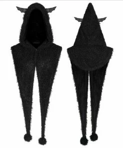 Punk Rave Batty Hooded Capelet - Black