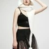 Punk Rave Batty Hooded Capelet - White