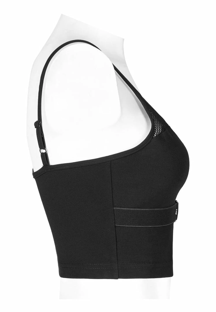 Punk Rave Beating Heart Crop Top - Black Ladies 5 Punk Rave Beating Heart Crop Top - Black Ladies