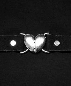 Punk Rave Beating Heart Crop Top - Black Ladies 18 Punk Rave Beating Heart Crop Top - Black Ladies