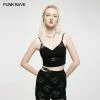 Punk Rave Beating Heart Crop Top - Black Ladies