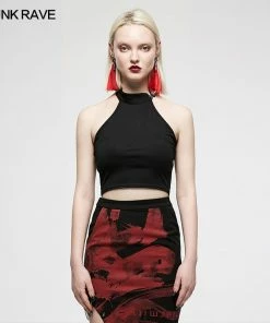 Punk Rave Bliss Halter Top - Plain Ladies