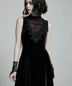 Punk Rave Britta Velvet Dress - Black