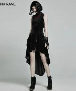 Punk Rave Britta Velvet Dress - Black