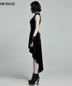 Punk Rave Britta Velvet Dress - Black