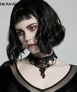 Accessories Punk Rave Crimson Gem Choker