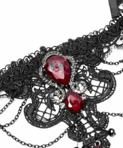 Accessories Punk Rave Crimson Gem Choker