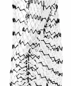 Ladies Punk Rave Diamond Mesh Longline Tee