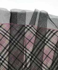 Ladies Punk Rave Gianna Mesh Overlay Skirt - Black & Pink