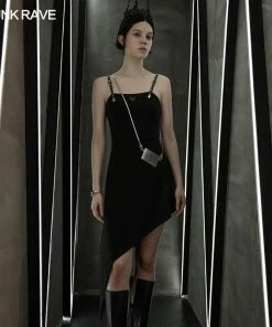 Ladies Punk Rave Lillee Asymmetric Dress