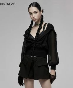Punk Rave Mania Chiffon Hooded Jacket