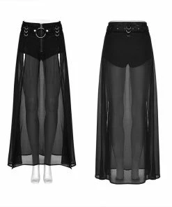 Punk Rave Chiffon Maxi Skirt With Integral Shorts Ladies 15 Punk Rave Chiffon Maxi Skirt With Integral Shorts Ladies