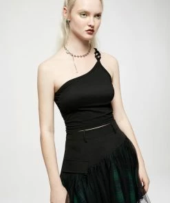 Ladies Punk Rave Nymph Crop Top - Plain