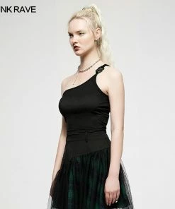 Ladies Punk Rave Nymph Crop Top - Plain