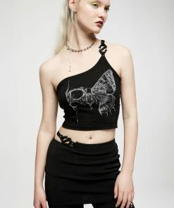 Punk Rave Nymph Crop Top - Printed