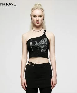 Punk Rave Nymph Crop Top - Printed