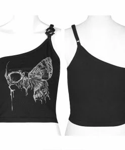 Punk Rave Nymph Crop Top - Printed